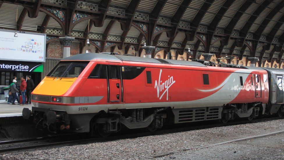 Virgin train at York station