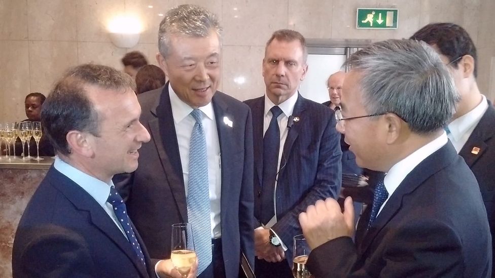 Welsh secretary Alun Cairns meeting Chinese ambassador Liu Xiaming and Chinese vice premier Hu Chunhua ahead of their Cardiff visit
