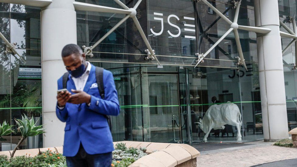 The Johannesburg Stock Exchange in Sandton, South Africa