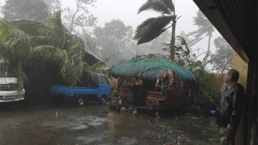 Storm damage in Narvacan, Ilocos Sur, northern Philippines (20 Oct 2016)