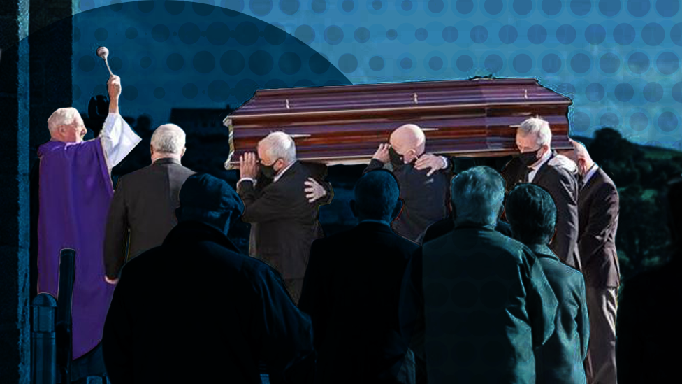 The funeral of Anita Downey's father