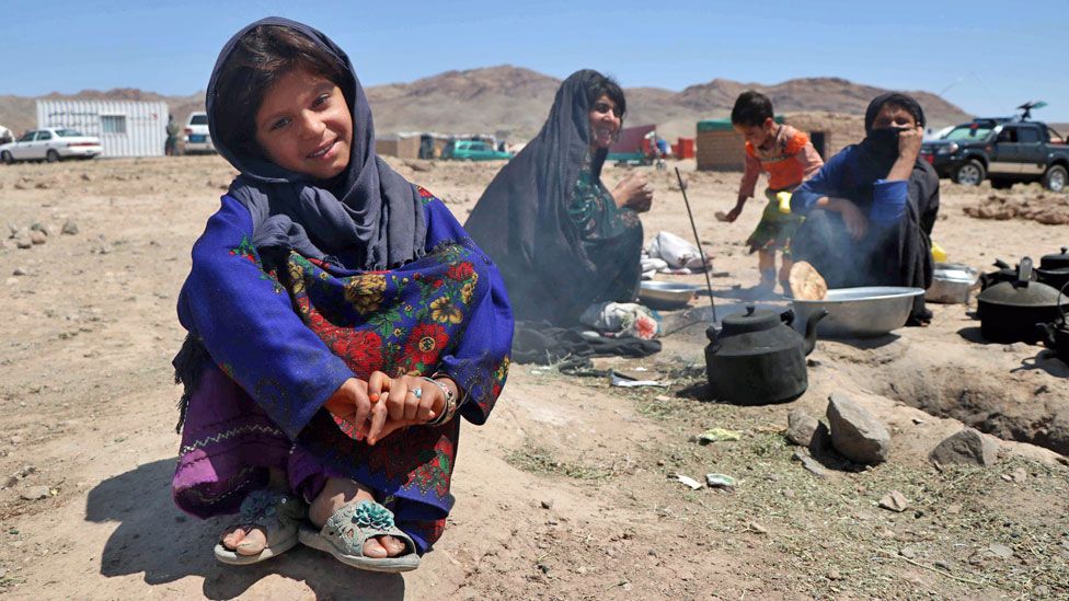 Afghan refugee families