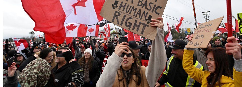 Протест против мандата в Канаде