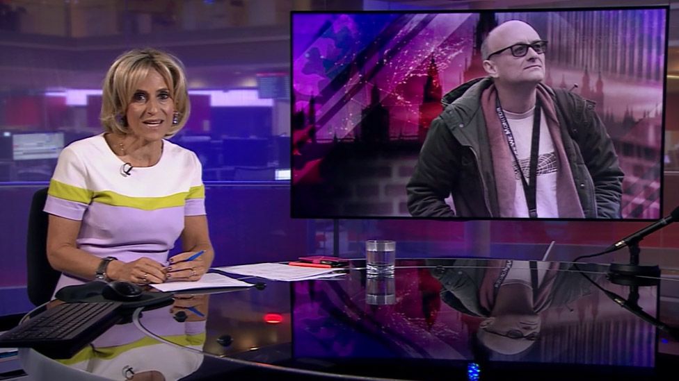 Emily Maitlis presenting Tuesday's Newsnight