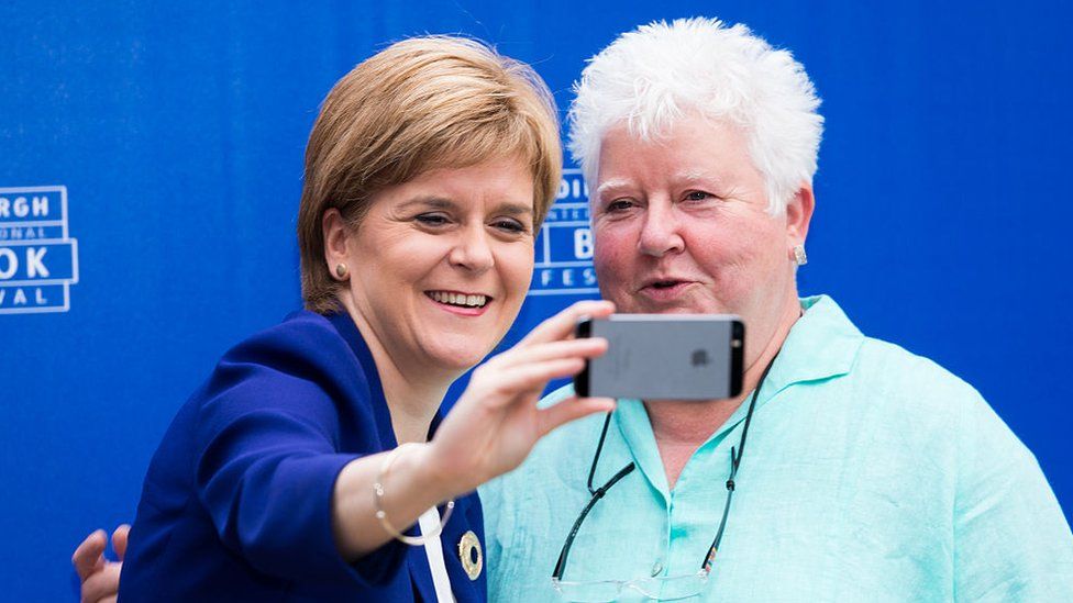 Nicola Sturgeon and Val McDermid