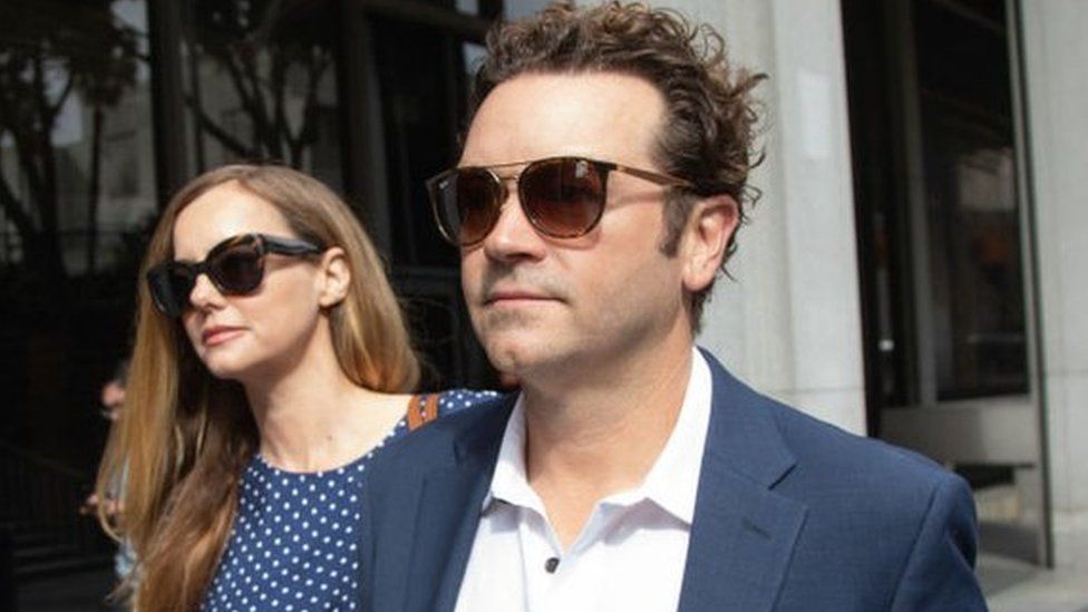Actor Danny Masterson arrives at Clara Shortridge Foltz Criminal Justice Center in Los Angeles, CA on Wednesday, May 31, 2023 with wife Bijou Phillips