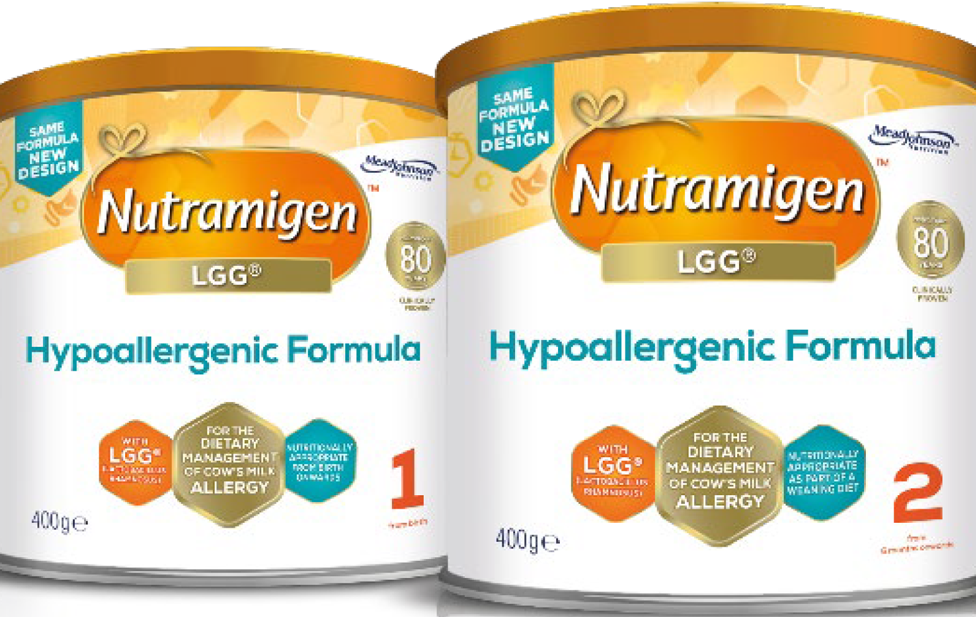 Picture of two tubs of Nutramigen formula.