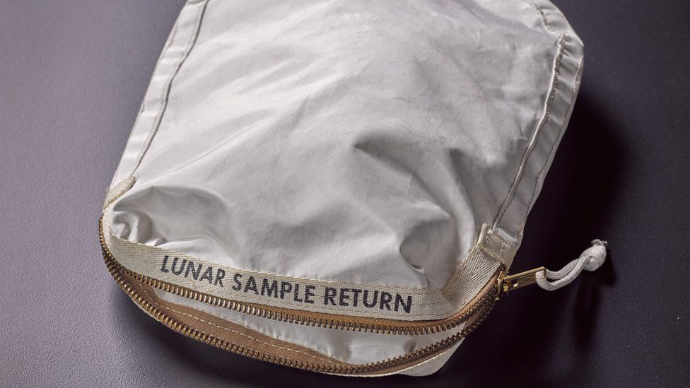 Bag used to take moon dust back from Apollo 11 mission