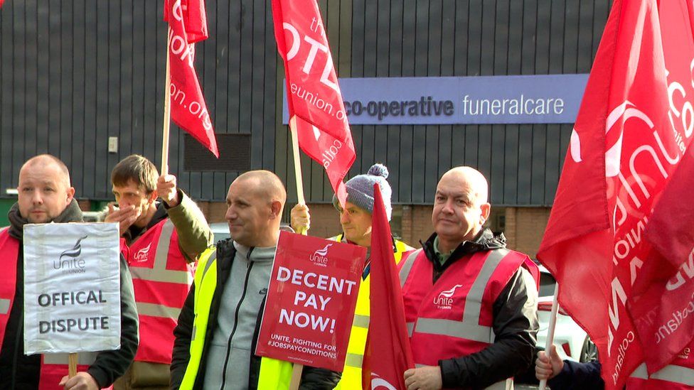 The Co-op Funeralcare picket line