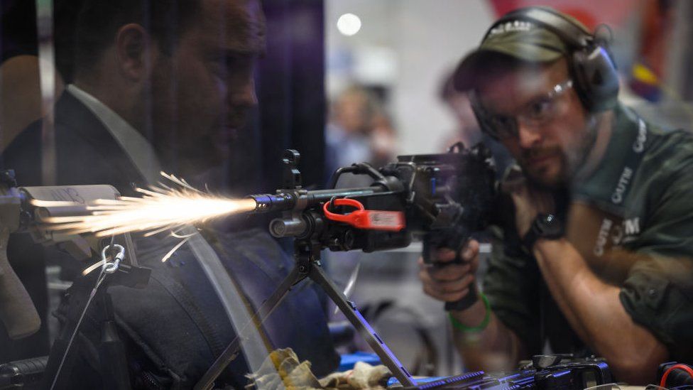 London arms fair DSEI attended by Welsh government BBC News