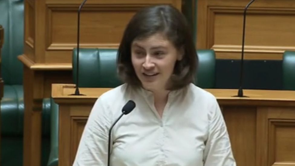 Chlöe Swarbrick, a Green MP in New Zealand's parliament