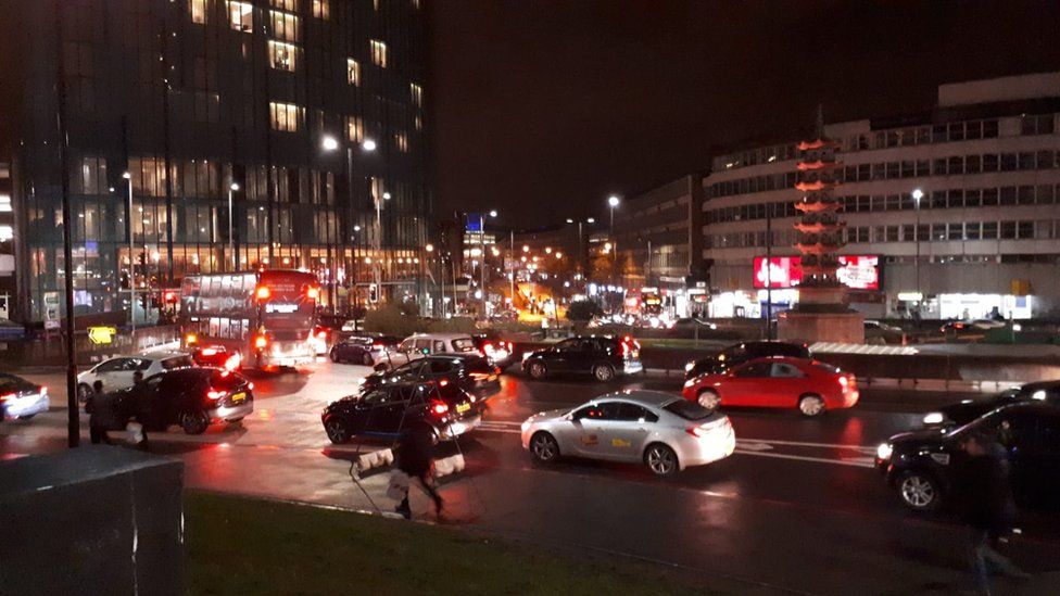 Birmingham City Centre gridlock