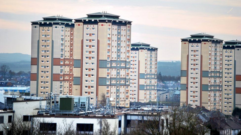 Tower blocks in Motherwell