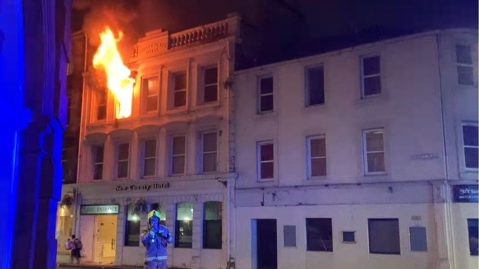 Fire at the New County Hotel