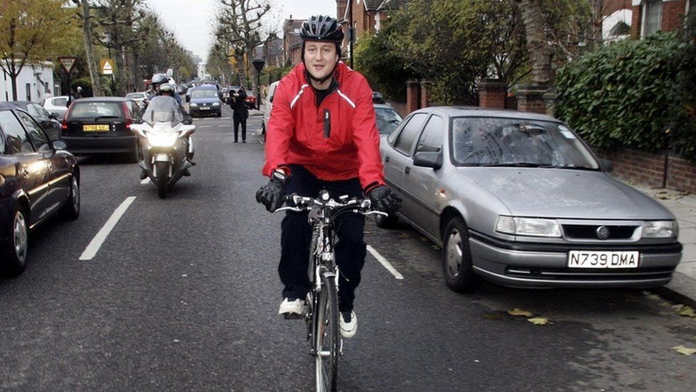 David Cameron bike