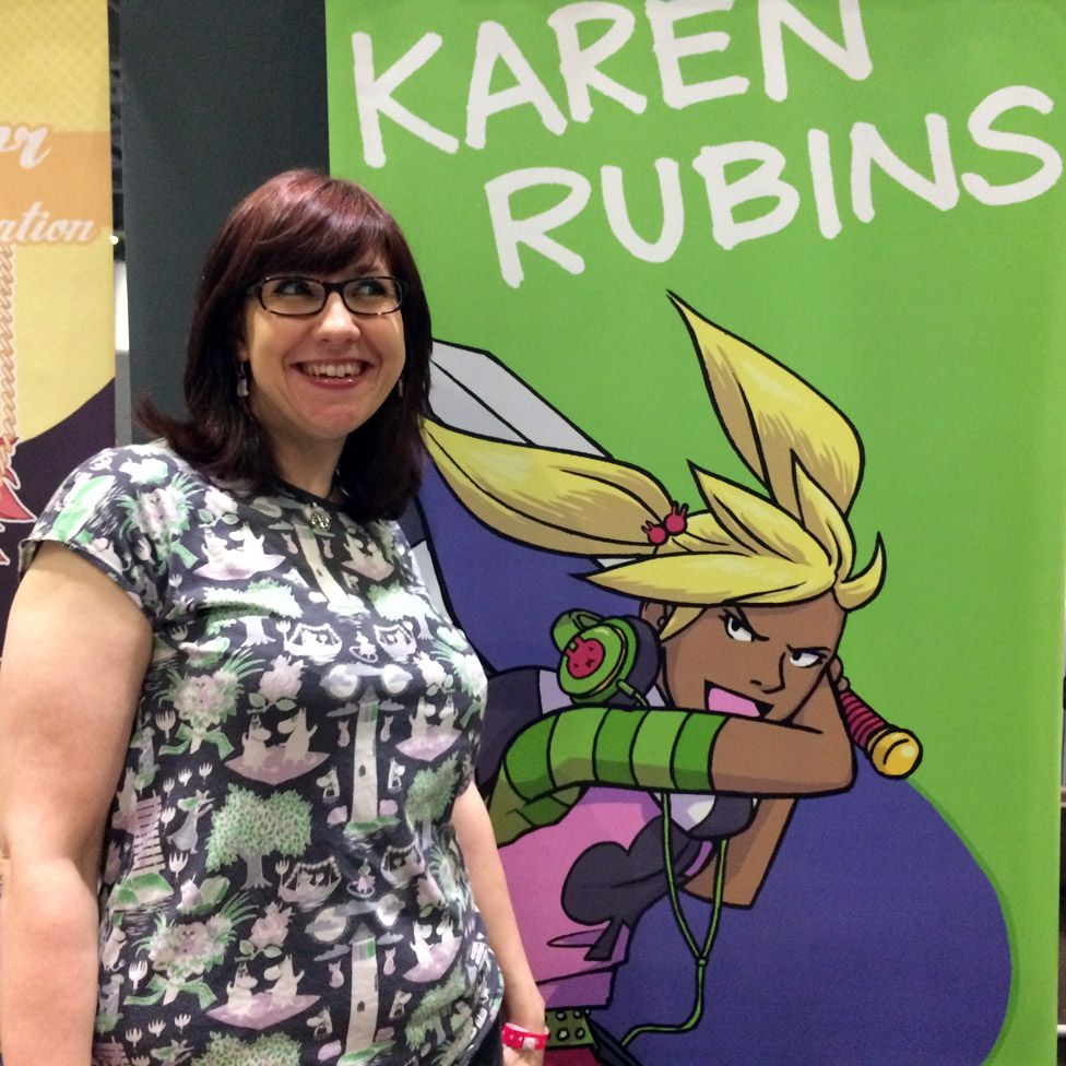Comic book illustrator Karen Rubins