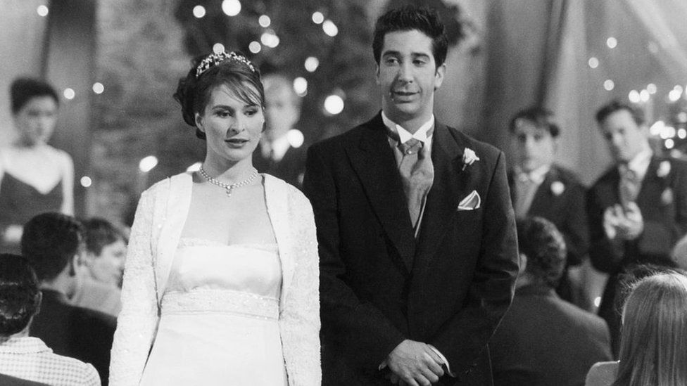 A still from The One With Ross's Wedding