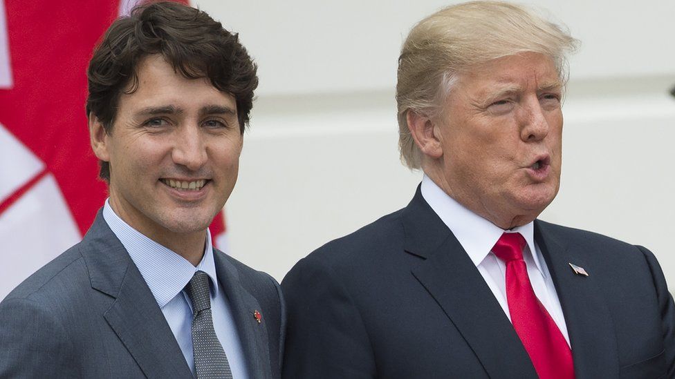 Canada PM Justin Trudeau and US President Donald Trump