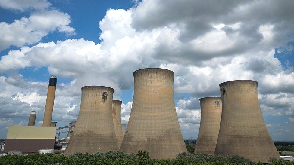 Drax power station water cooler towers
