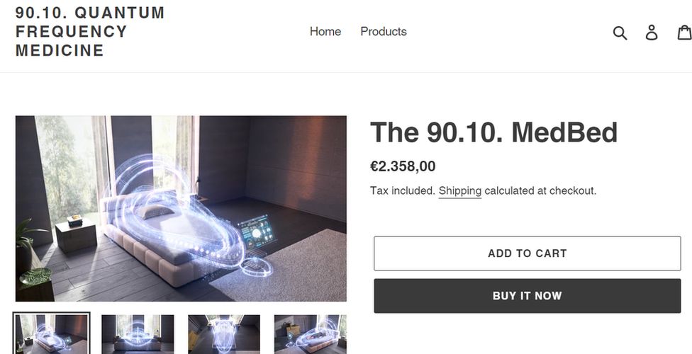 Several companies, including 90.10, advertise medbeds or related products for sale