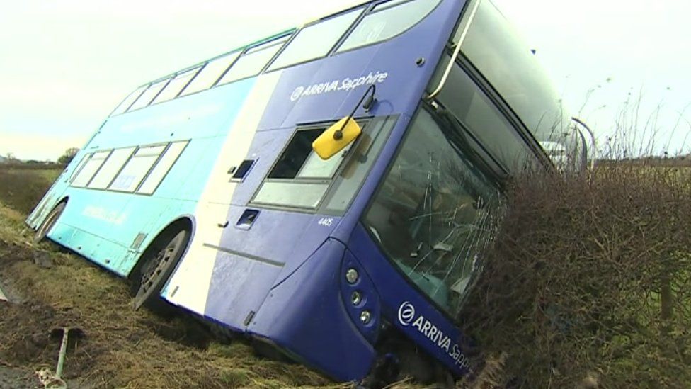 Bus crash Denbighshire