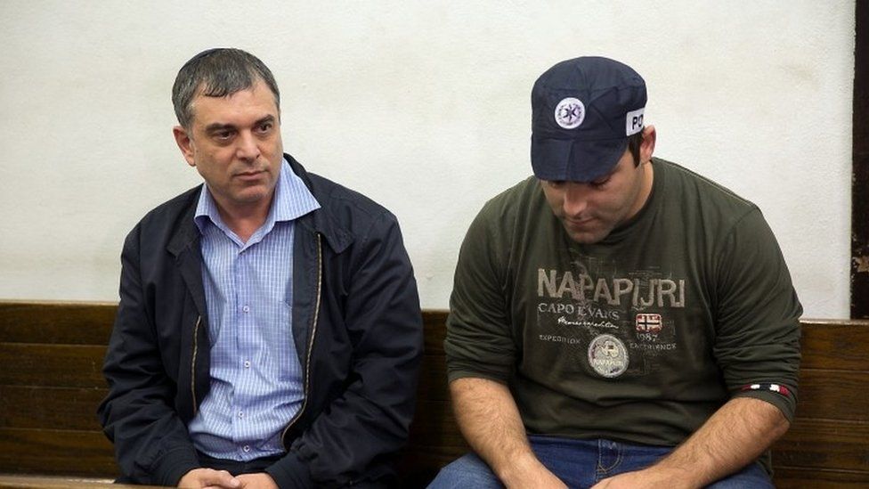 Schlomo Filber, left, an aide to Israeli PM Netanyahu - Filber is reported to have agreed to testify against him, 21 February, 2018