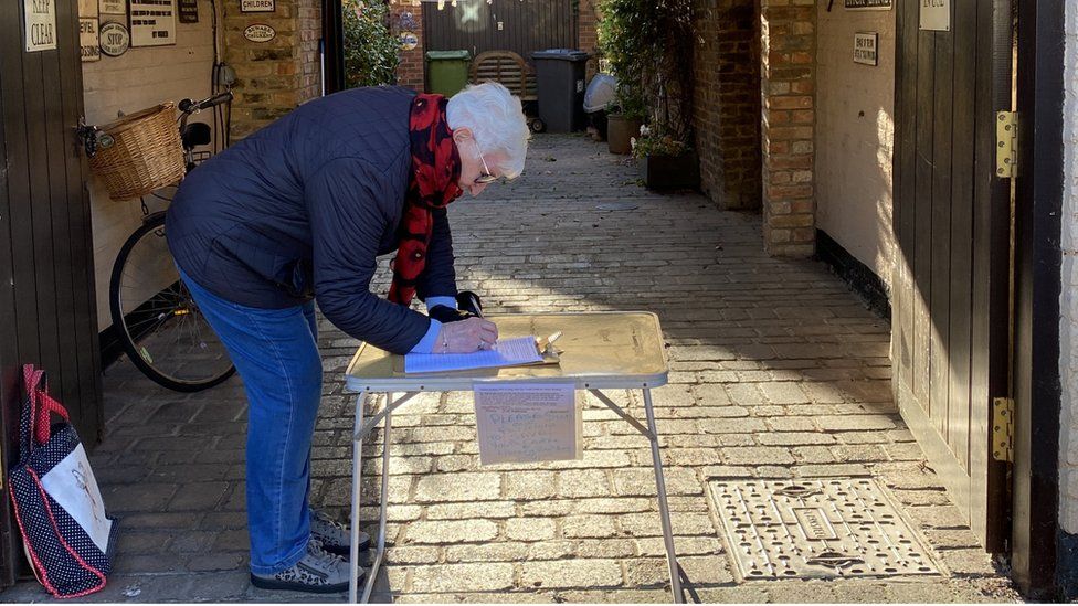 resident signing the petition