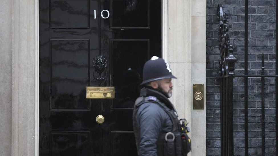 Policeman outside Downing Street