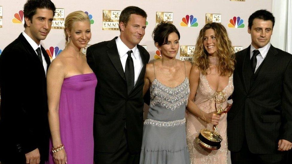The cast of Friends at the 2002 Emmys