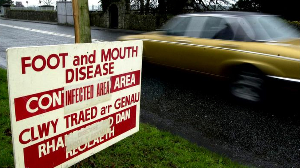 A warning sign on Anglesey in 2001