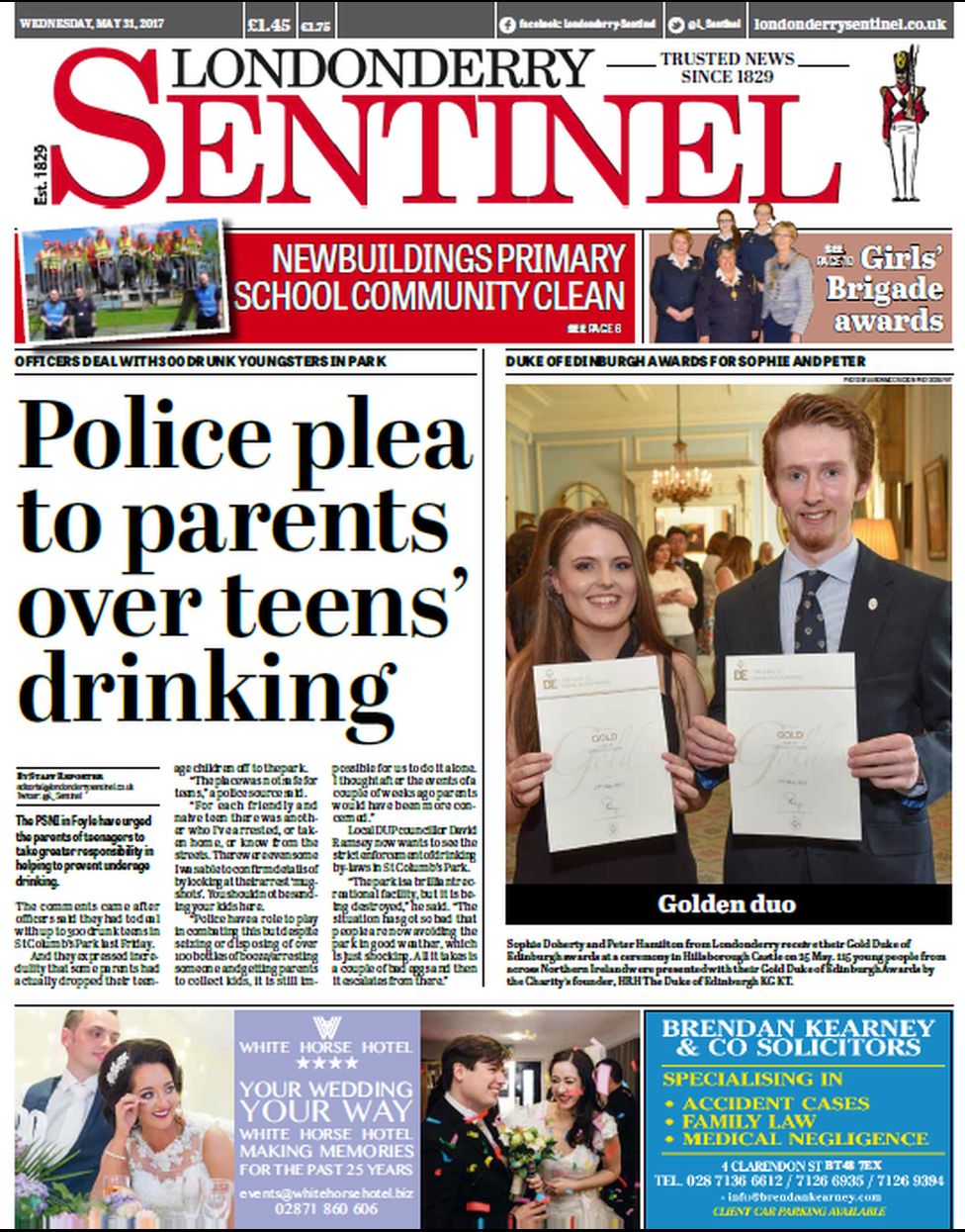 Weekly newspaper review Underage drinkers and deer attack BBC News