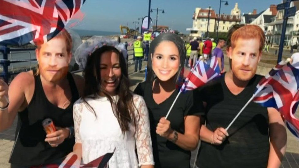 In Porthcawl, Bridgend, runners at the park run are entering into the royal wedding spirit