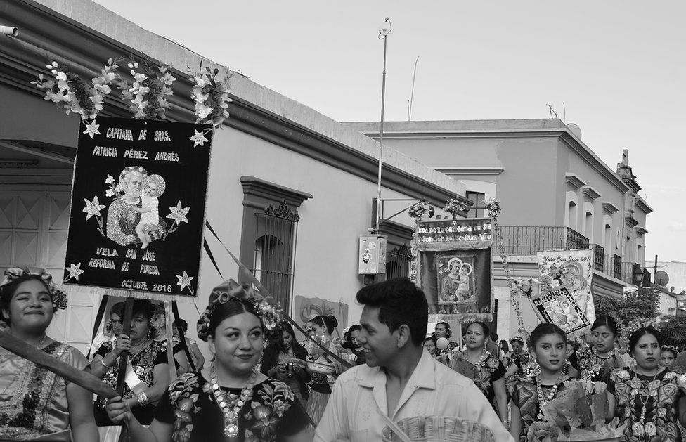 A parade in Oaxaca, Mexico.