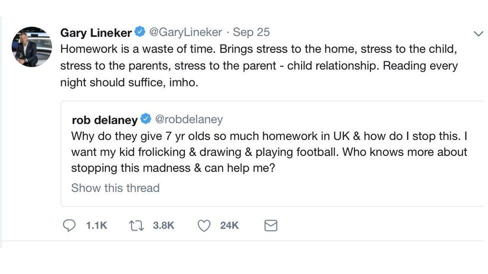 Tweet by Gary Lineker