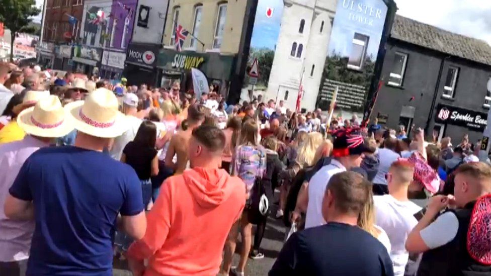 Twelfth Bands march in local Twelfth parades across NI BBC News