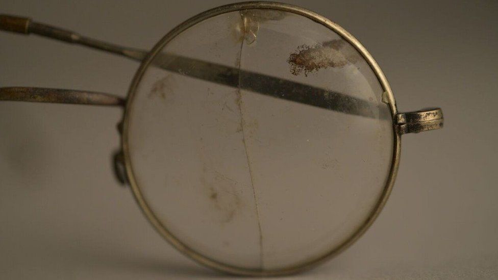 Pair of eye-glasses that belonged to an Auschwitz victim