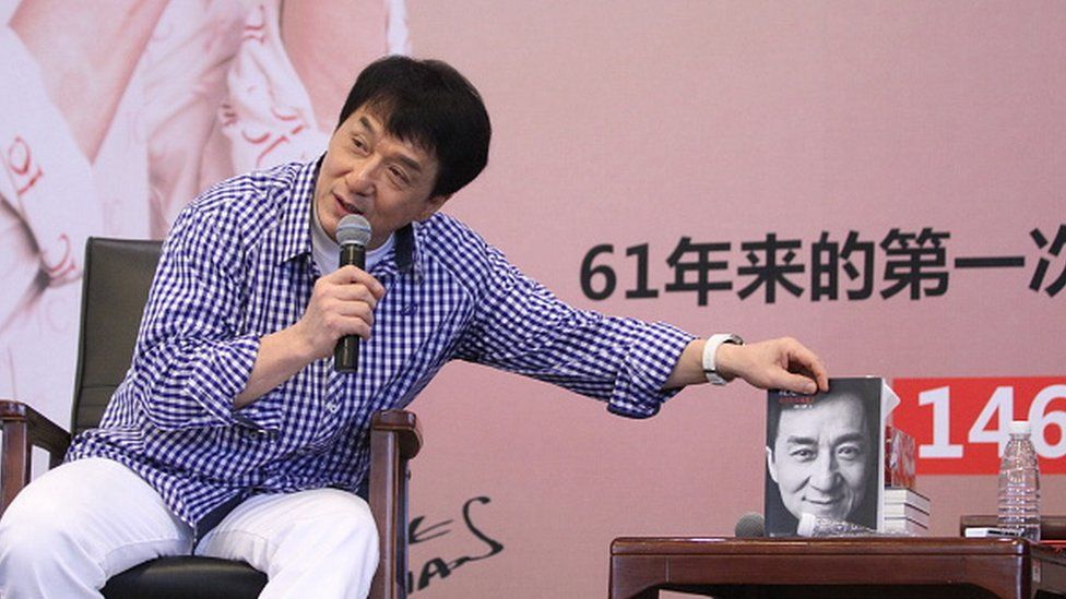 Actor Jackie Chan promoting his autobiography