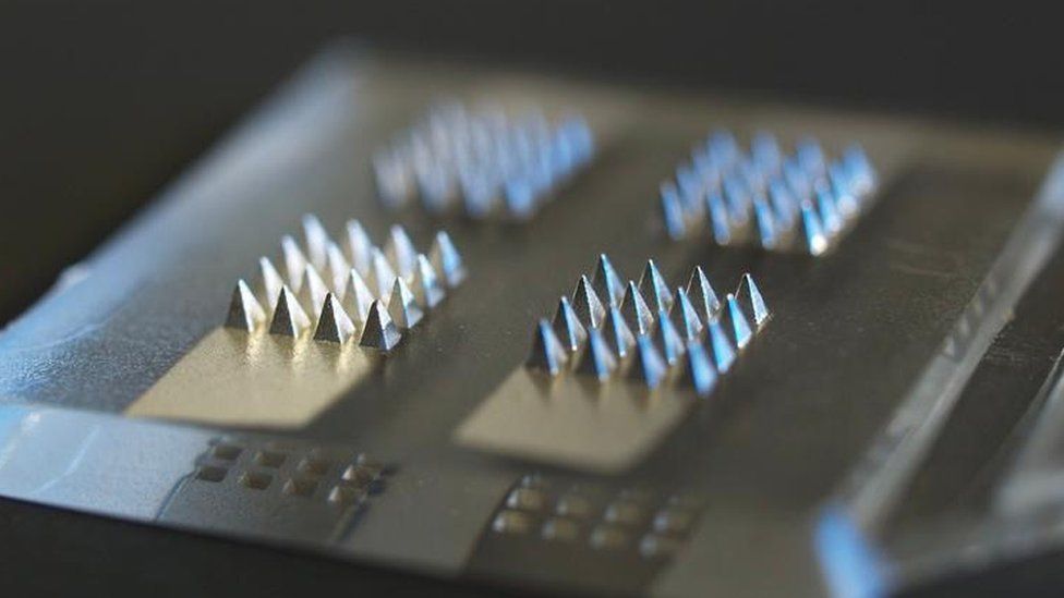 An example of the 'smart-patch' microneedles