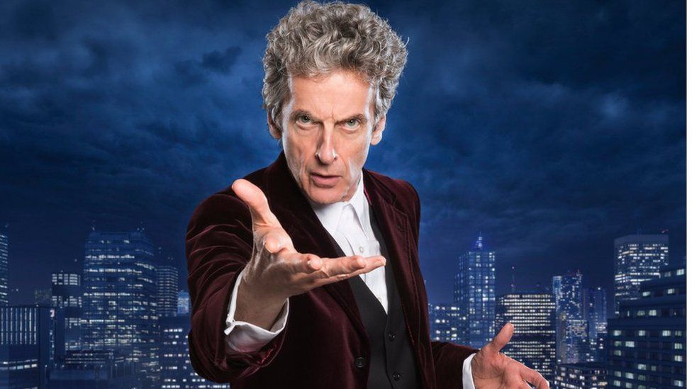 Peter Capaldi playing Doctor Who in the 2016 Christmas special