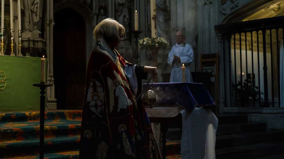 The Dean censes the altar and the ossuary