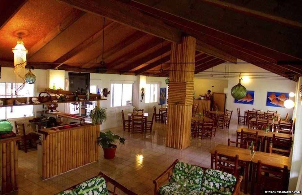 Bar and restaurant on the island