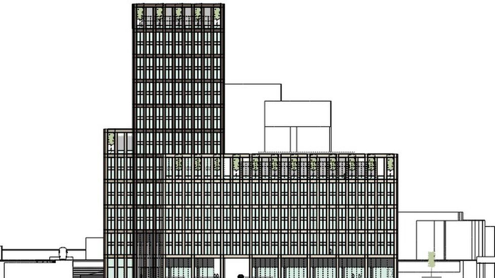 Planned 20-storey office block
