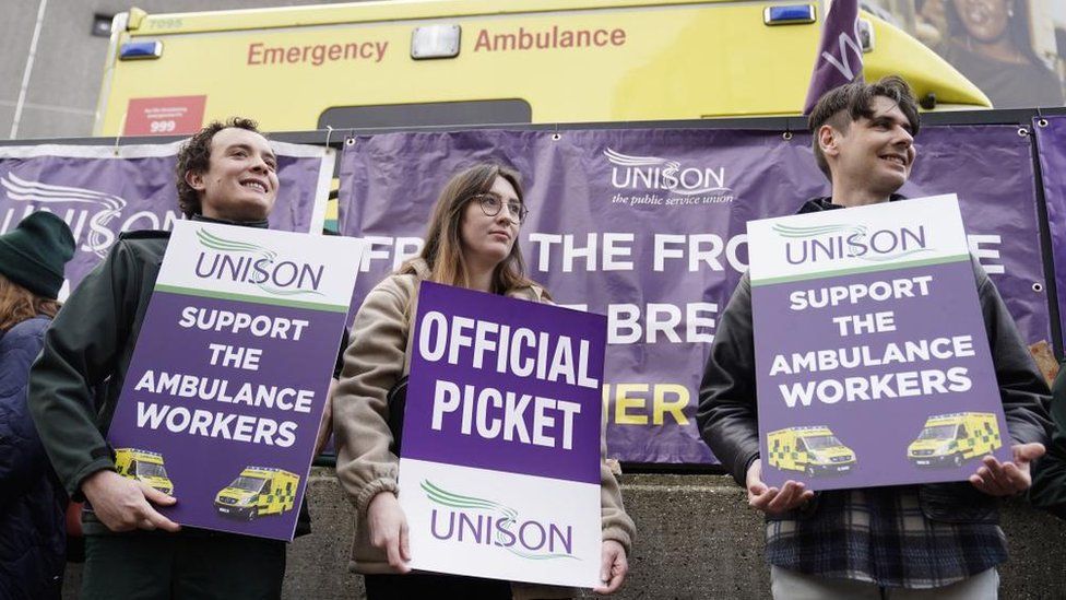 Ambulance strike: Second protest takes place in England and Wales - BBC ...