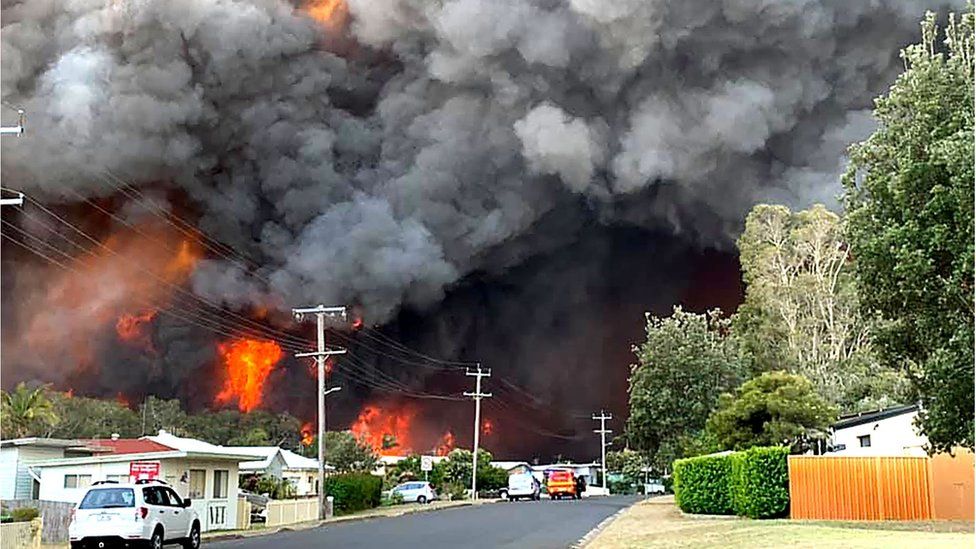 Blaze in Harrington north of Sydney on 8 November