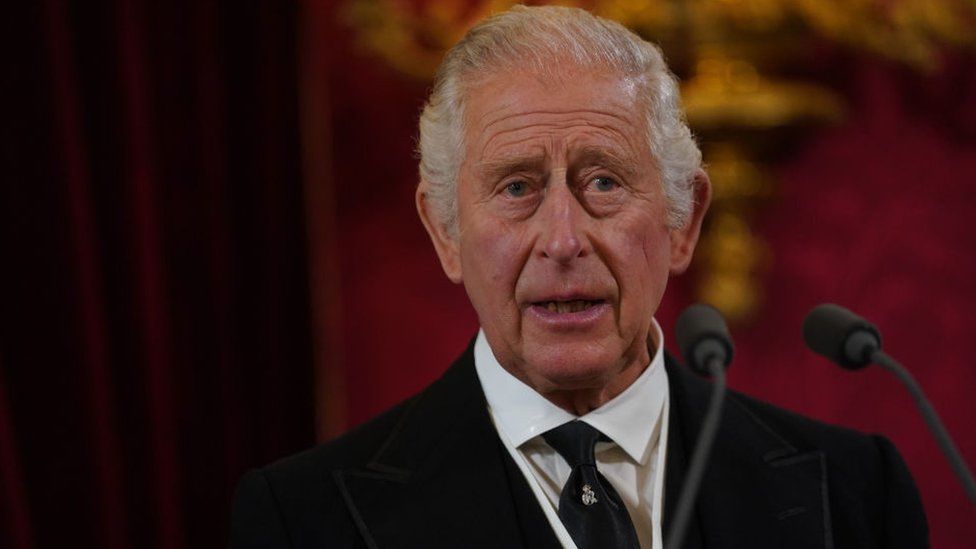 King Charles III speaks during his proclamation as King during the accession council at St James Palace in London on 10 September 2022