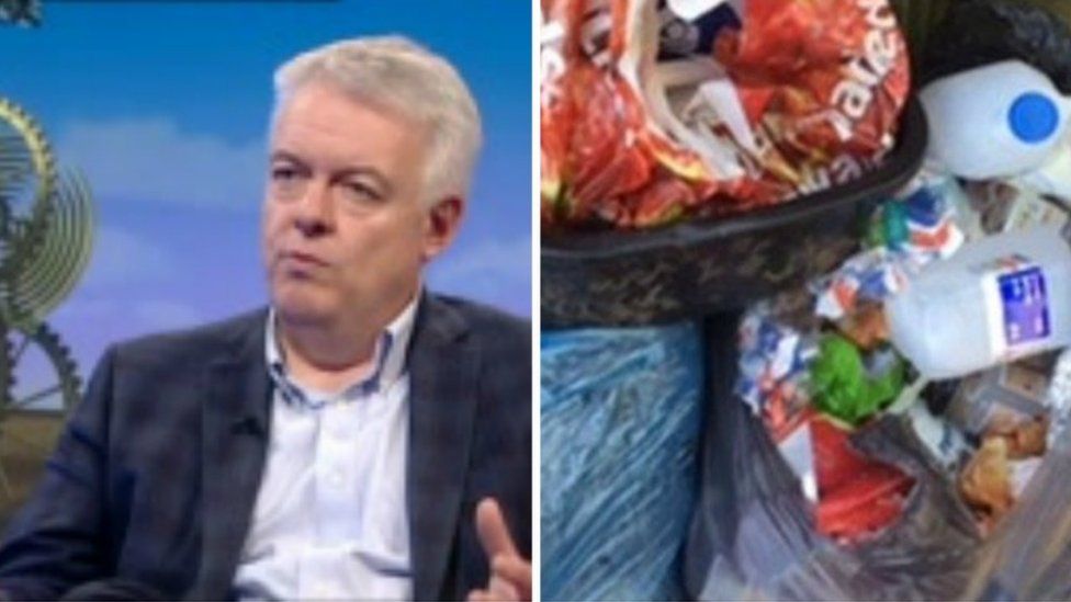 carwyn Jones and bins