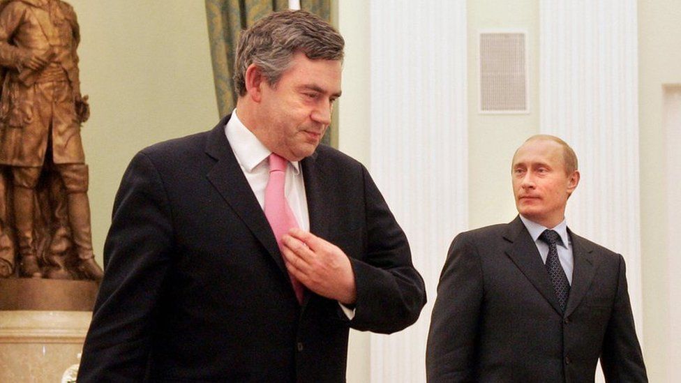 Gordon Brown and Vladimir Putin meeting in 2006