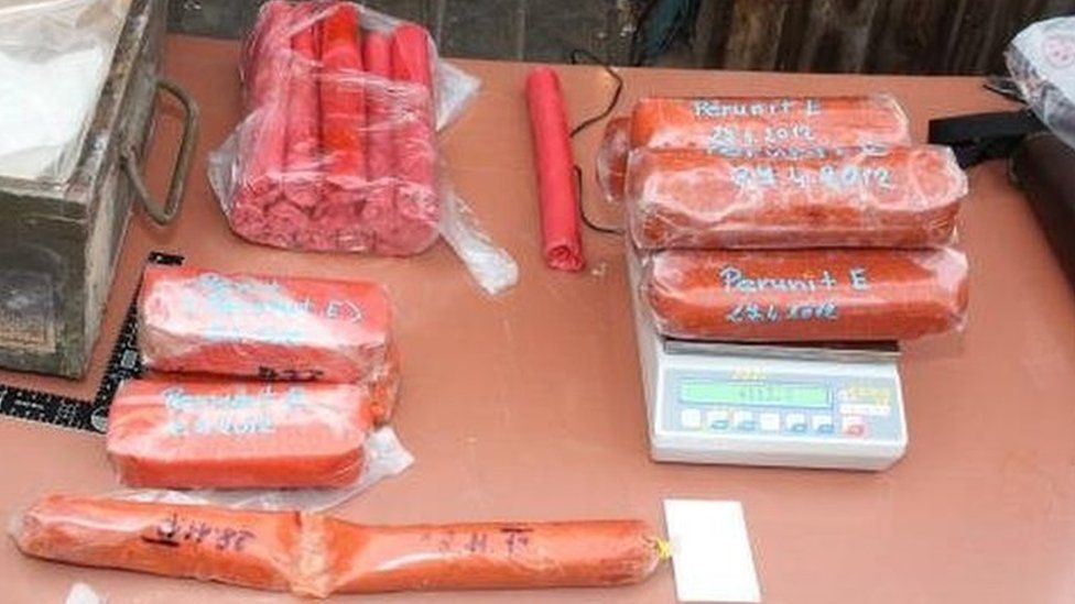 Explosives confiscated by Czech police.