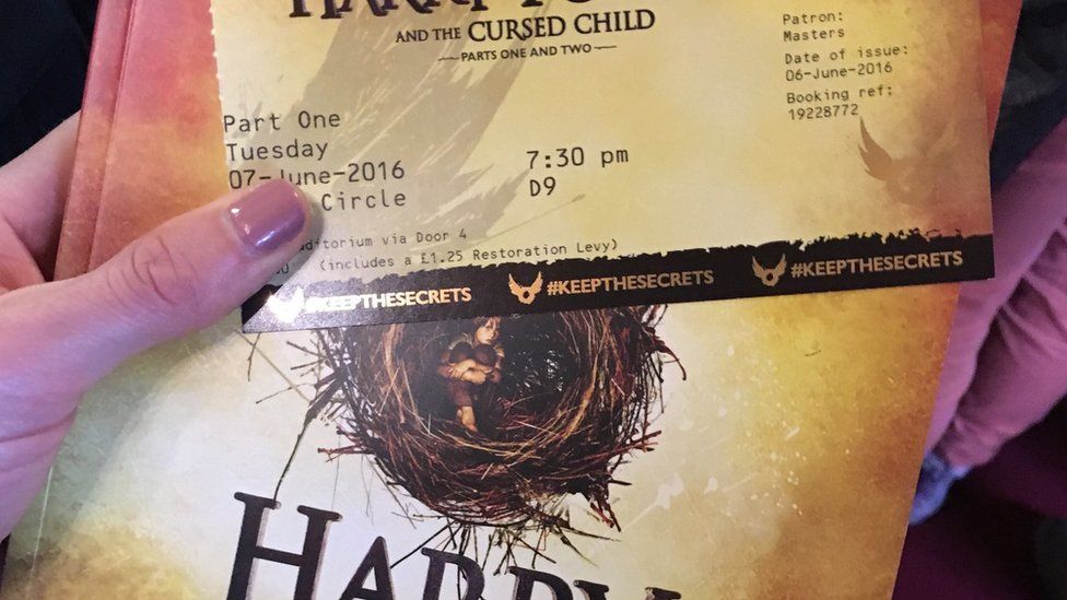Harry Potter and the Cursed Child ticket and programme