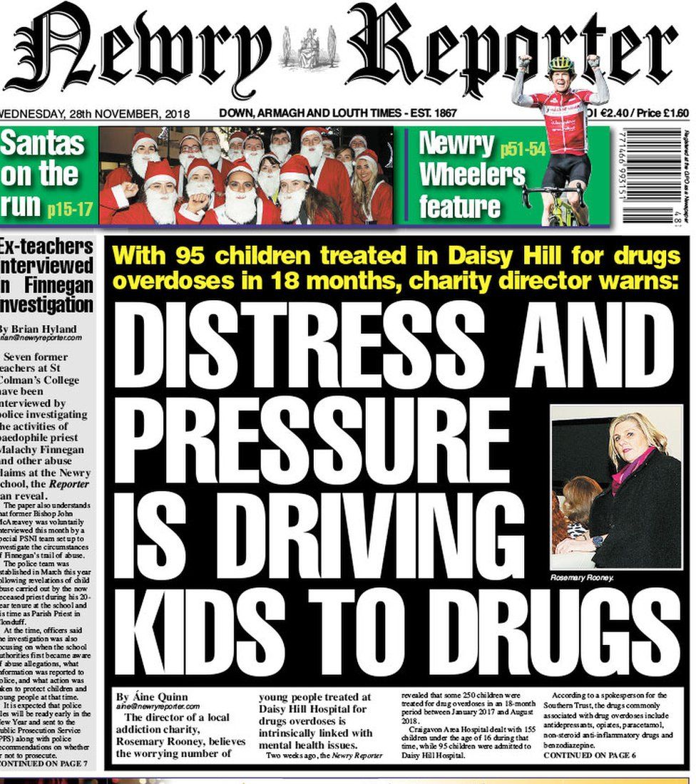 NI weekly paper review Stressed children turning to drugs BBC News